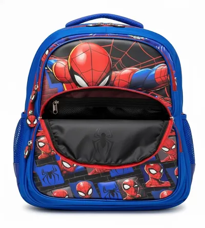 Spider-Man "Web-Slinger" 3D Armor Kids School Backpack – Ultimate Hero Blue & Red Edition
