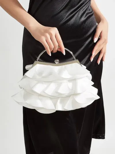 Metal Handle Chain Handbag
