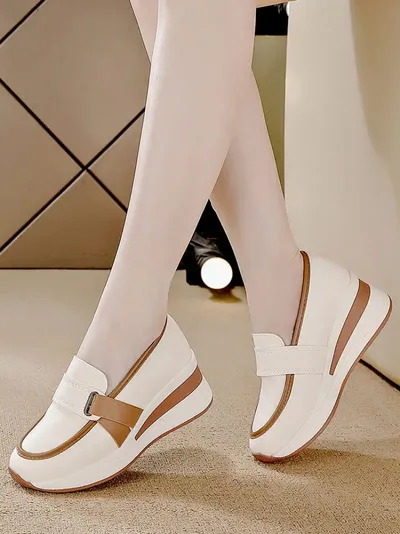 Genuine Wedge Loafers Women Sock shoe