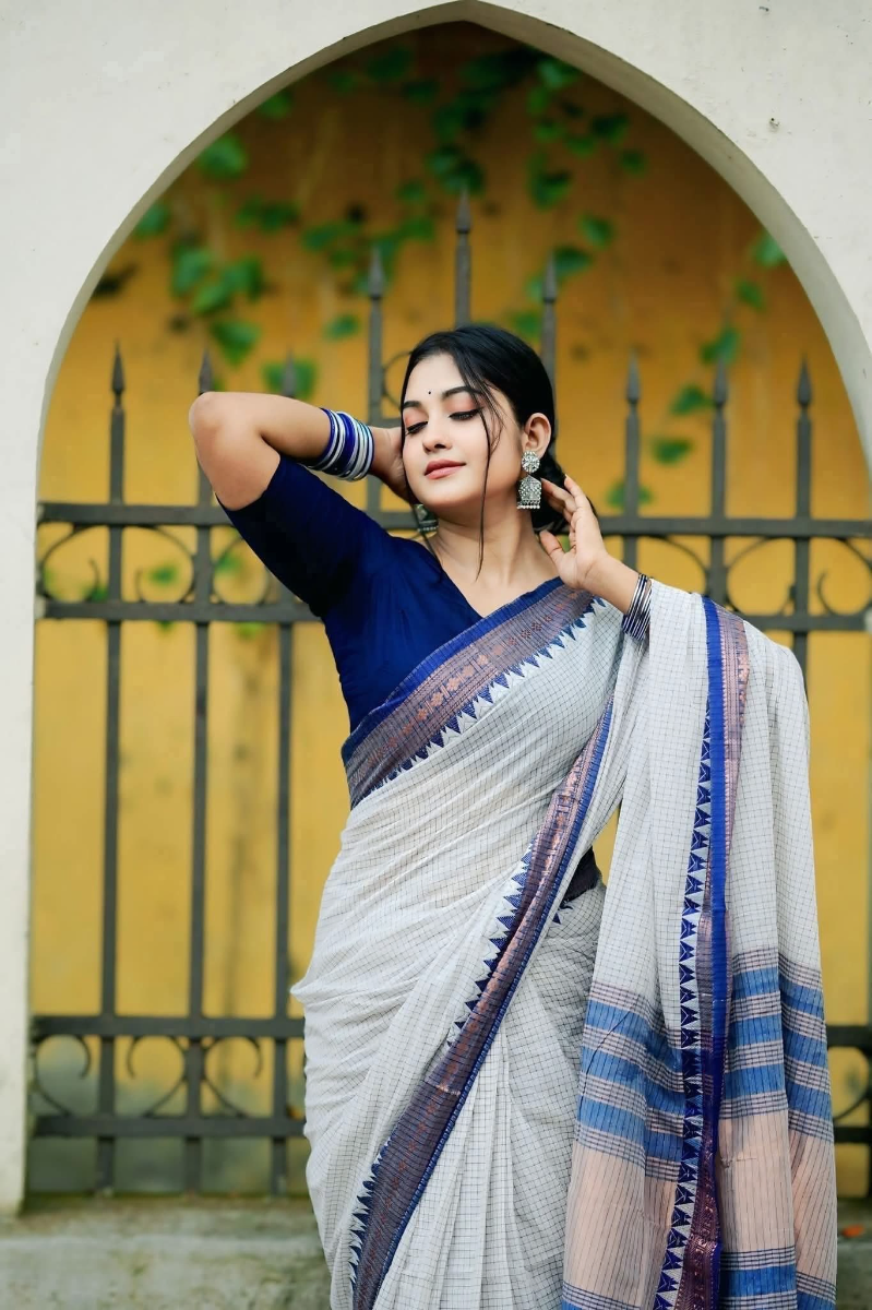 গ্রামীণ চেক শাড়ি