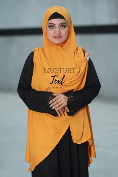 জিপার সিস্টেম এক্সট্রা লার্জ হিজাব Colour Name-Maustur