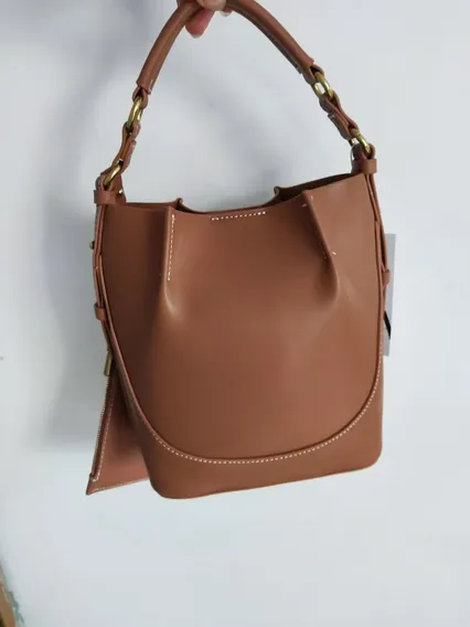 Crossbody Bucket Bag with Chain