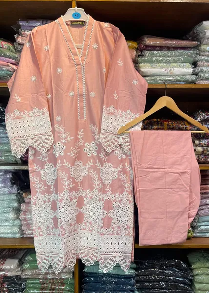 Pakistani Original Hayat's Cotton Embroidered Stitched 2Pc-
