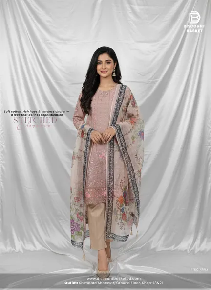 Premium Pakistani Style Panel Embroidered Lawn Dress