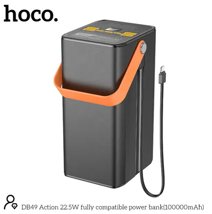 Hoco DB49 22.5W Action 100000mAh Power Bank – Massive Power