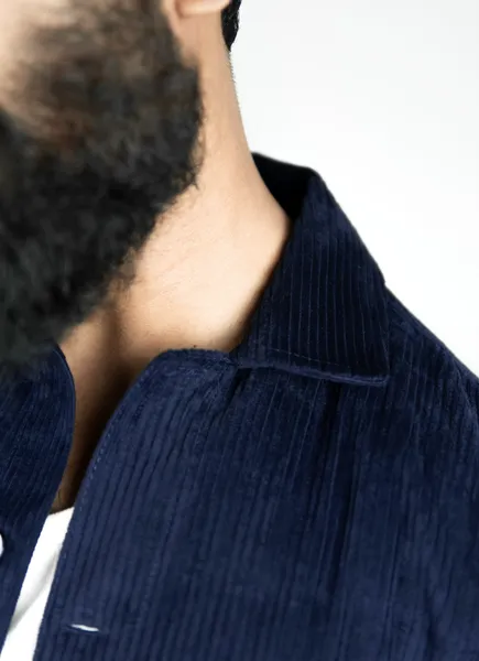 Basics Cord Overshirt in Navy Colorway