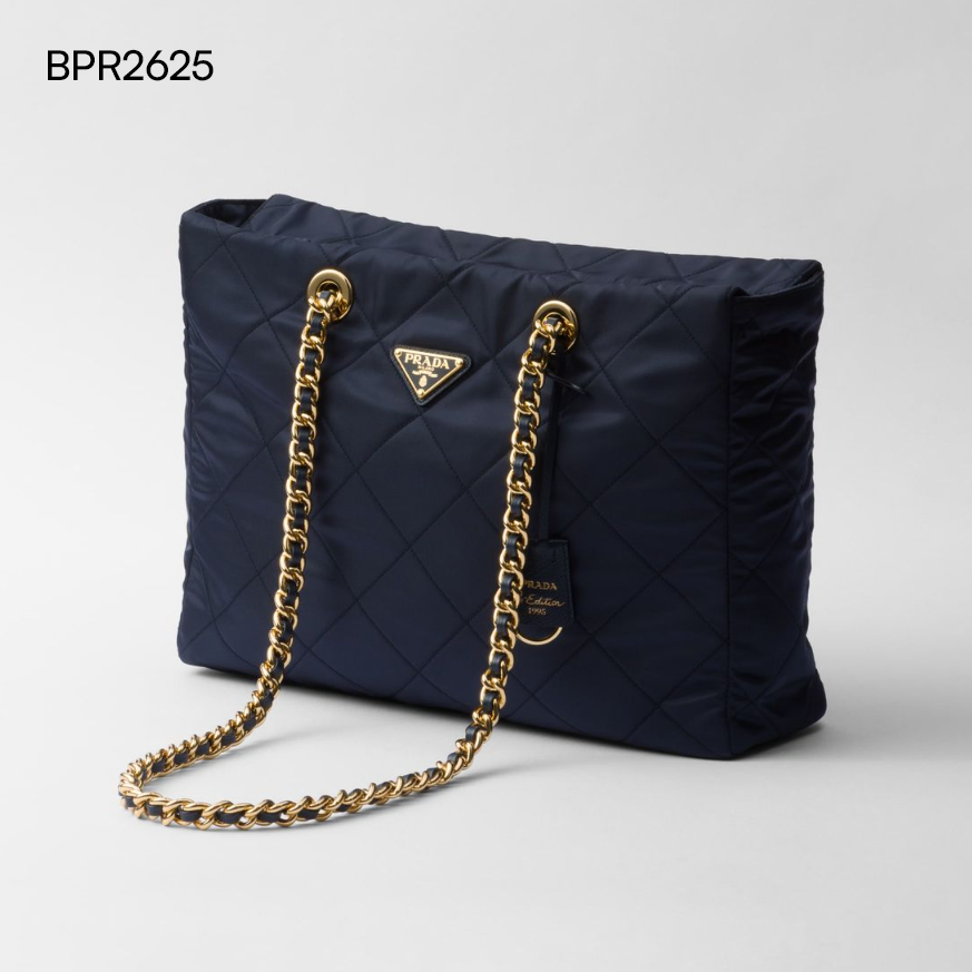 Prada Medium Recycled Nylon Tote Bag in Nero