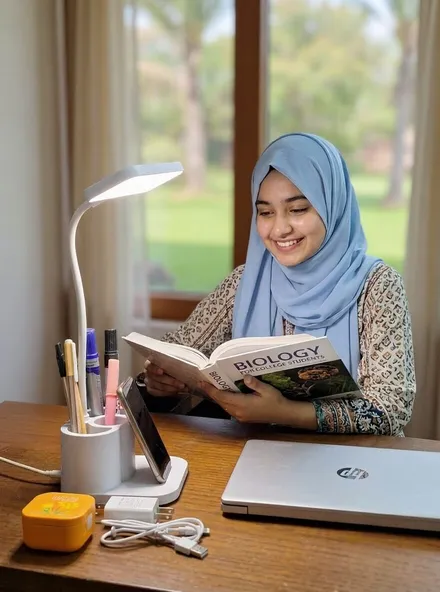 Multifunctional Desk Lamp with Pen Holder