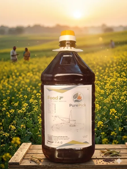 গরু টানা কাঠের ঘানি ভাঙ্গা সরিষার তেল