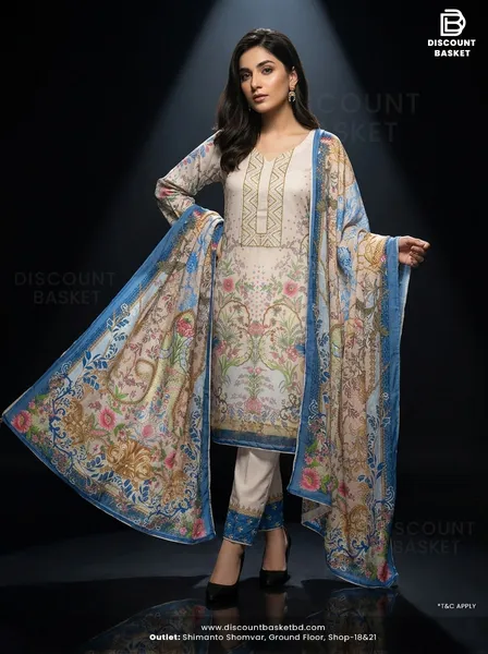 Quata Organza Suit with Sateen Inner & Jerdousy Work