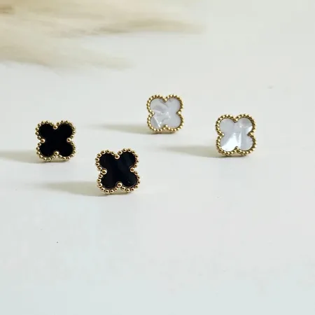 Stainless Steel Clover Stud Earring 