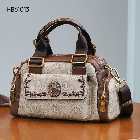 Multi-Flap Pocket Style Casual Handbag