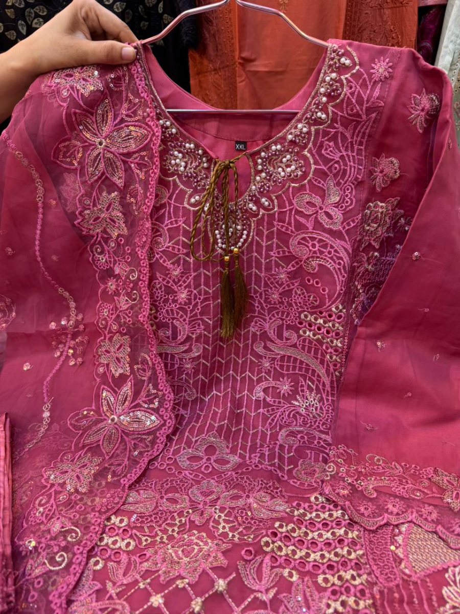 Premium Gold  Organza Party Dress