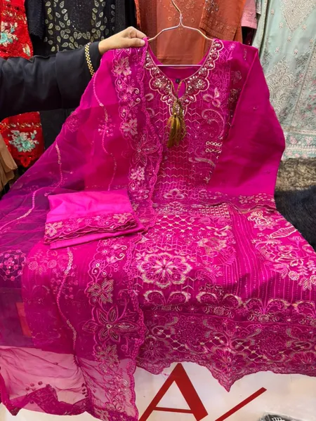 Premium Gold  Organza Party Dress