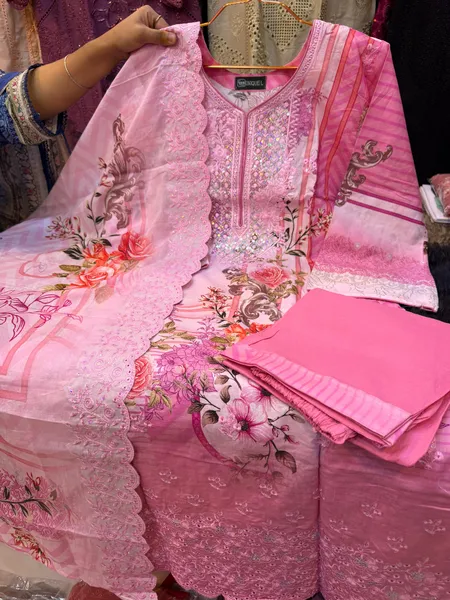 Swizz Lawn Printed Farshi Suit with Cotton Dupatta