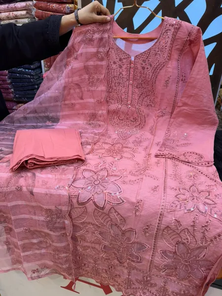 Premium Swizz Lawn Cotton Suit with Decorative Panel Design