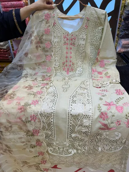 Premium Swizz Lawn Suit with Boring Embroidery Design