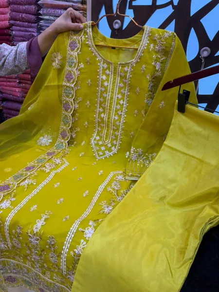 Luxury Organza Embroidered Party Wear Suit