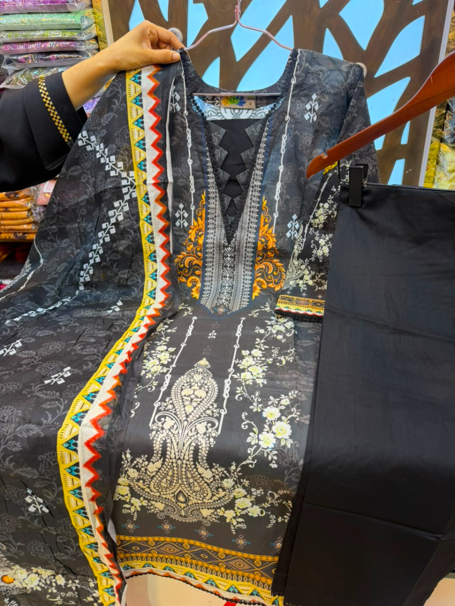 Premium Swizz Lawn Printed Three-Piece Collection