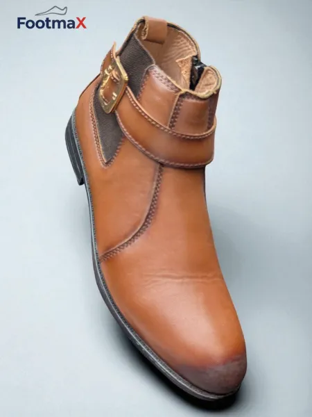 Premium Brown Leather Men’s Boot | Stylish & Durable 