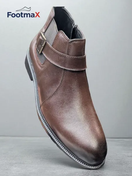 Premium Brown Leather Men’s Boot | Stylish & Durable 