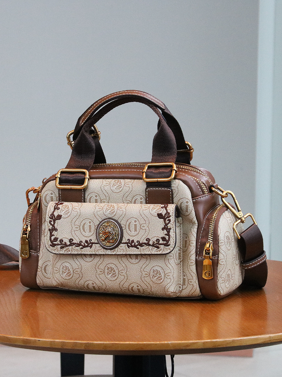 Multi-Flap Pocket Style Casual Handbag