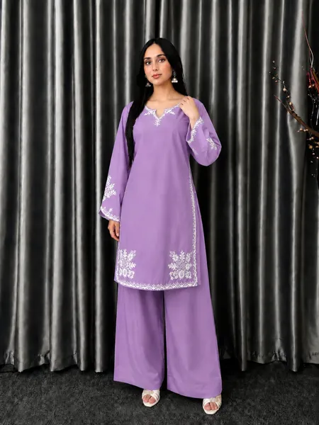Premium Embroidered Two-Piece Set for Women 