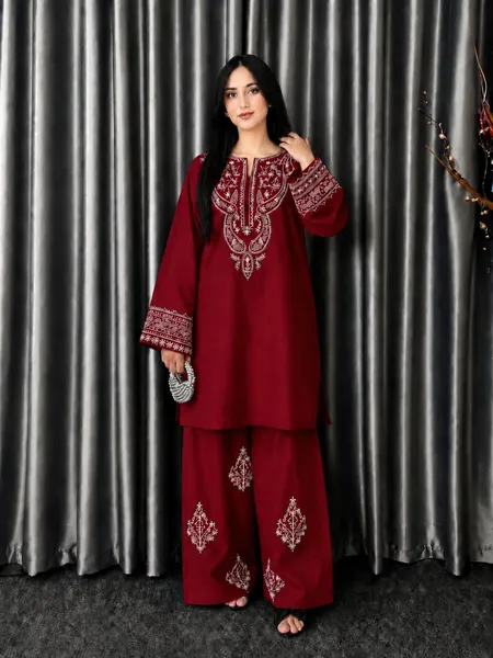 Premium Embroidered Two-Piece Set for Women
