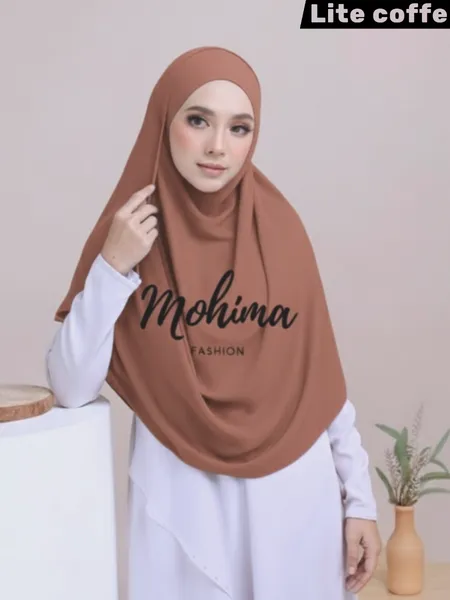 ডাবল লুপ রেডি হিজাব ৩০/৮১ইঞ্চি Colour~Lite Coffe