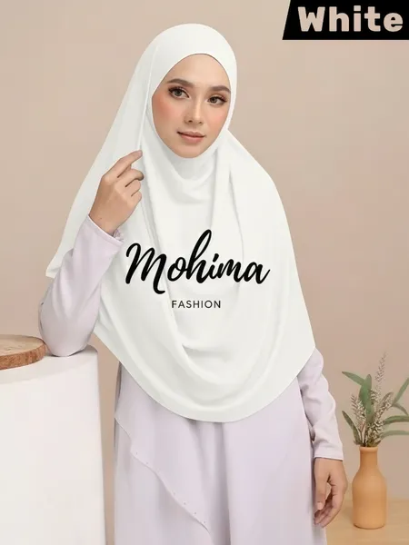 ডাবল লুপ রেডি হিজাব ৩০/৮১ইঞ্চি Colour~white