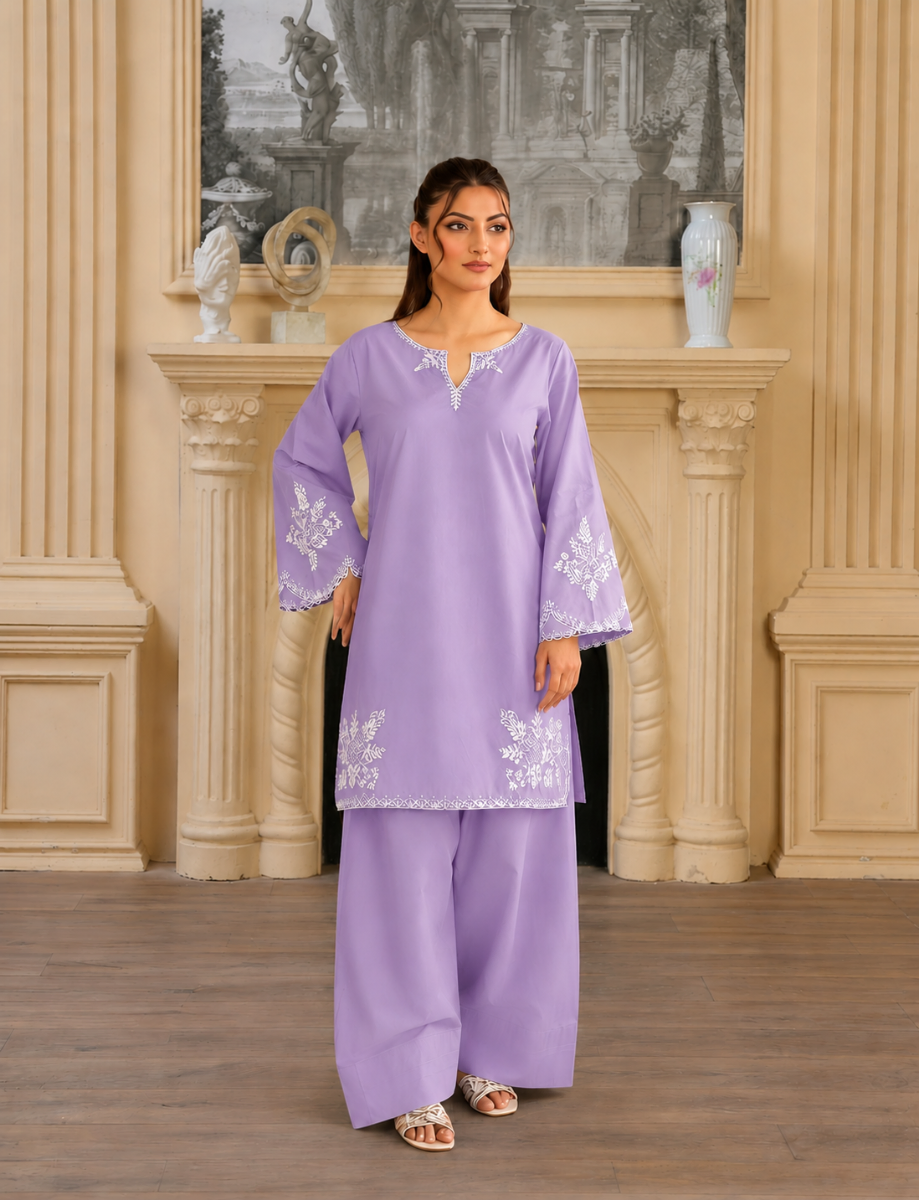 Premium Embroidered Two-Piece Set for Women
