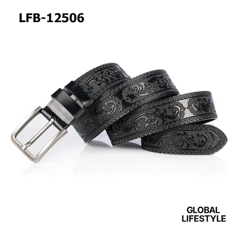 Men's Carved Genuine Leather Belt