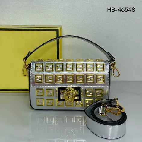 Luxury Leather Chain Baguette Bag