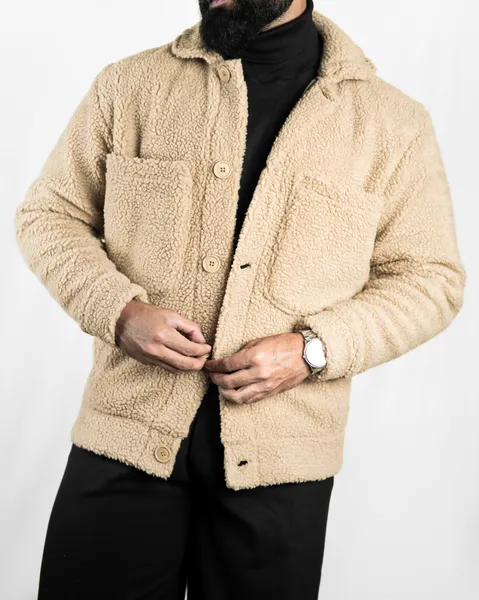 Basics Sherpa Jacket V4 in Beige Colourway