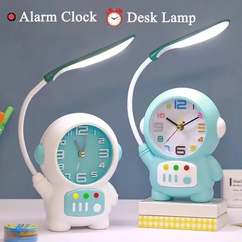 Astronaut Alarm Clock LED Desk Lamp