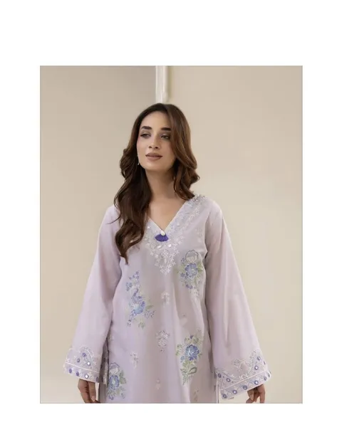 Pakistani Original Adan's Libas Embroidered Coord sets _ Light Lilac