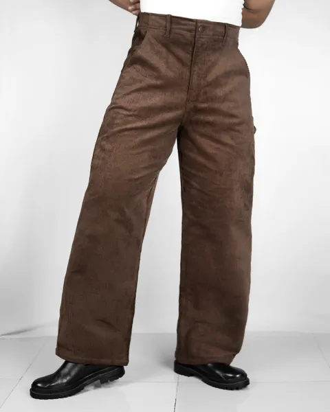 Basics Highwaisted Carpenter Pants in Dark Brown