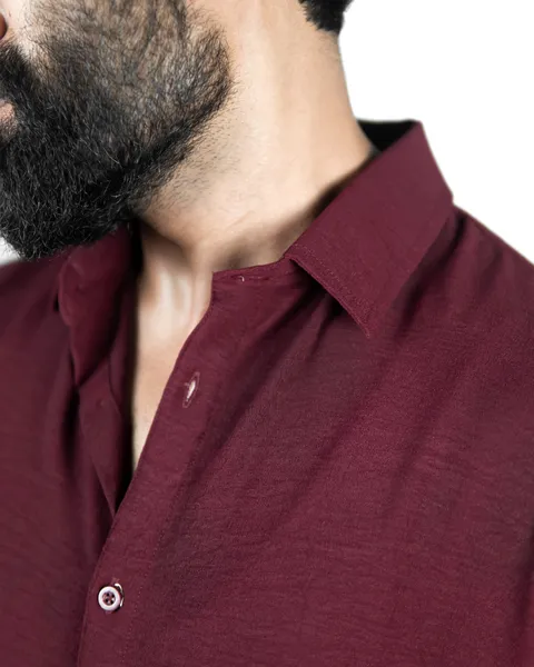 Basics Resort Shirts In Maroon