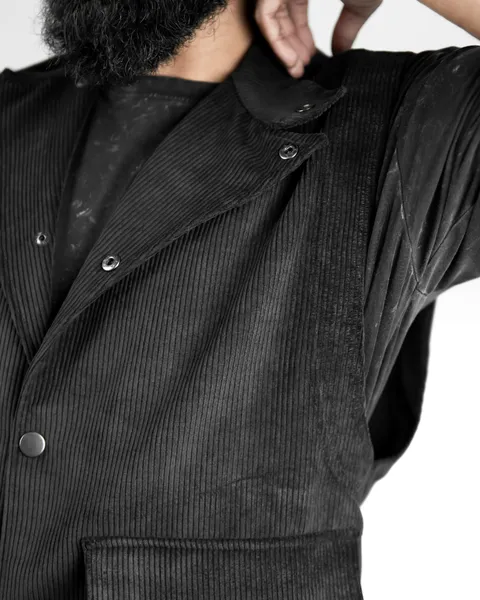 Basics Cord Gilet In Black