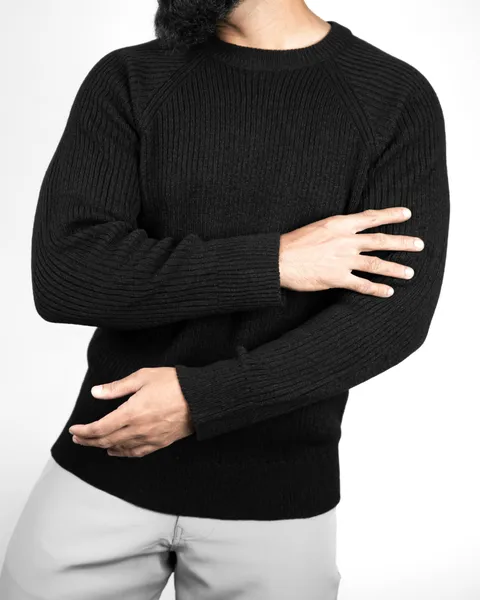 Basics Knitted Jumper in Black