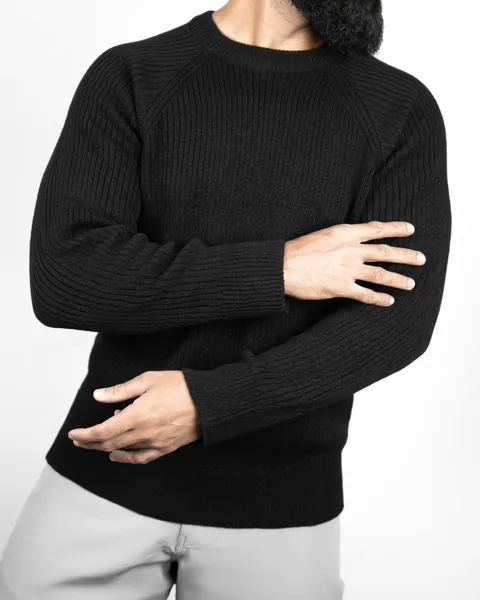 Basics Knitted Jumper in Black