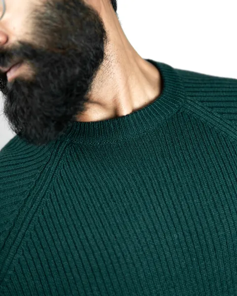 Basics Knitted Jumper in Forest Green