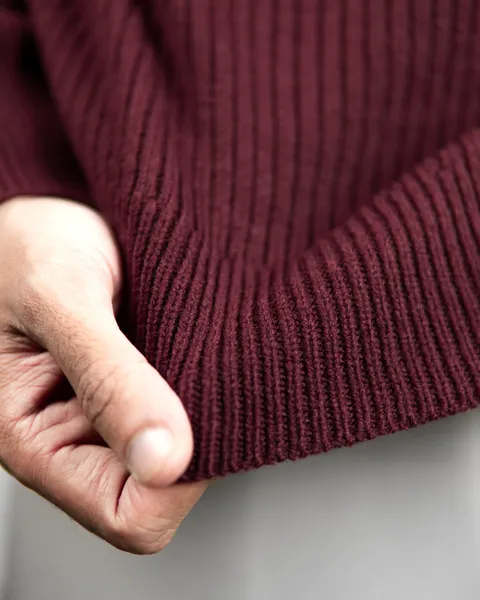 Basics Knitted Jumper in Maroon