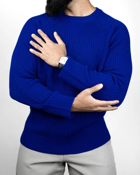 Basics Knitted Jumper in Royal Blue