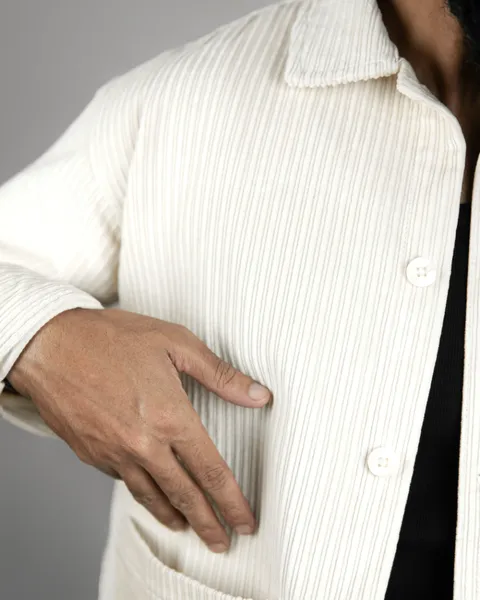 Basics Cord Overshirt in Cream Colorway
