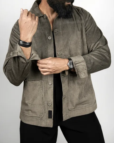 Basics Cord Overshirt in Rust Colorway
