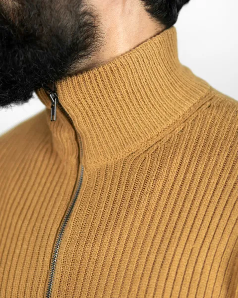 Basics Q-Zip Sweater in Bronze Colorway