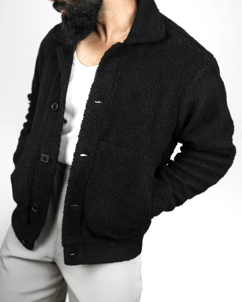 Basics Sherpa Jacket V3 in Black Colourway