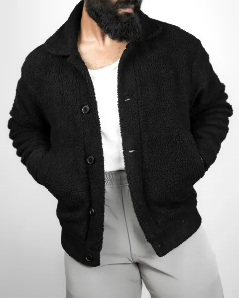Basics Sherpa Jacket V3 in Black Colourway