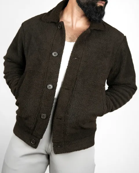 Basics Sherpa Jacket V3 in Brown Colourway